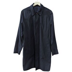 J by J. Crew Navy Trench Coat Cotton Blend Men's Small L0325